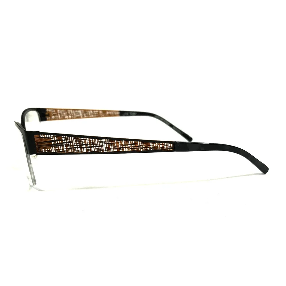 J.F. Rey Eyeglasses Frames JF2587 0050 Matte Black Orange Half Rim 54-17-140
